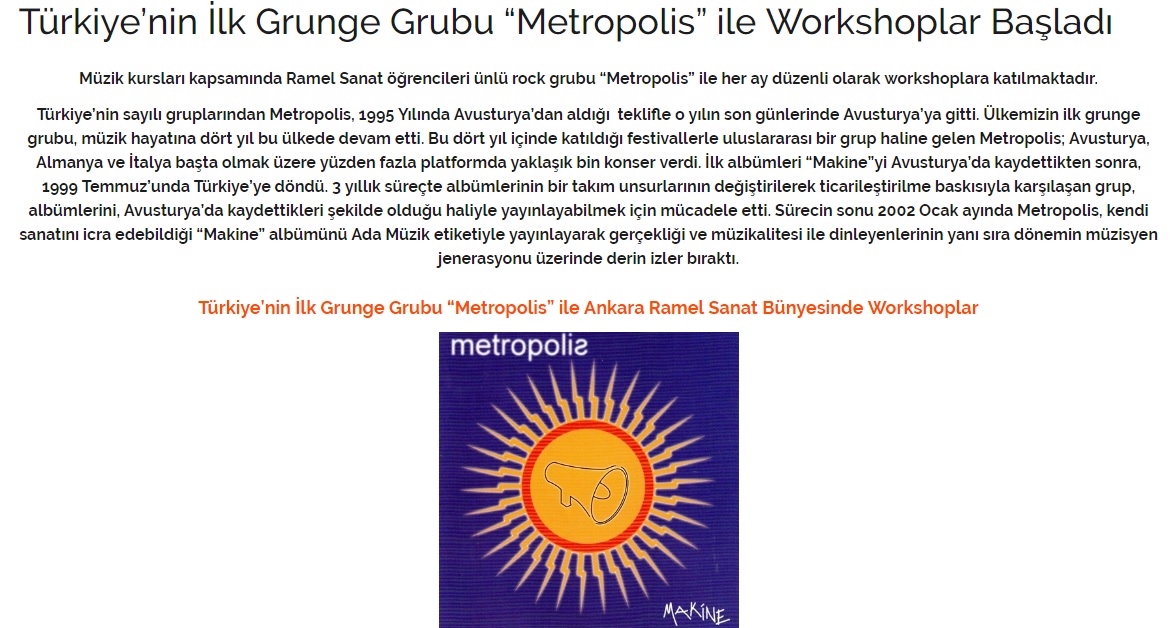 Ankara Ramel Sanat — Metropolis Müzik Grubu Grup Ramel
